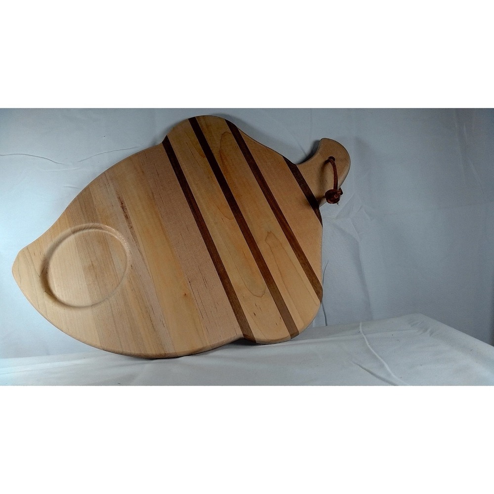 Longaberger American Craft Traditions Acorn Cheese Board - Handmade Hardwood‎